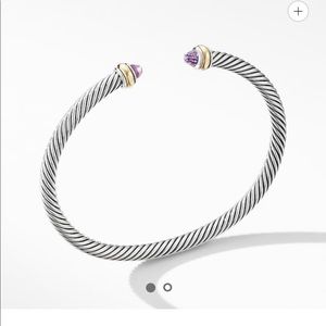 David Yurman Cable Bracelet: amethyst and 18k gold